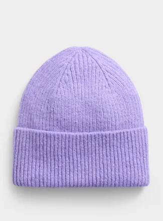 Simons Womens Classic ribbed Tuque HatExclusive collection from Italy
