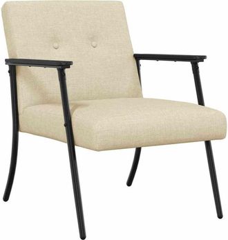 vidaXL Armchair Cream 59 x 75 x 78 cm Fabric vidaXL