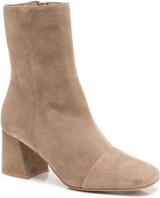 Free People Wisteria Cap Toe Bootie in Taupe Suede at Nordstrom, Size 7.5