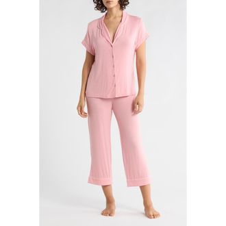 Nordstrom Rack Tranquility Cropped Pajamas in Pink Beauty Heart at Nordstrom Rack, Size X-Small