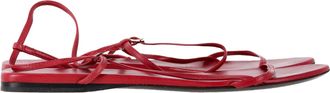 The Row Bare Sandals in Red Leather