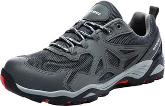 Generic Couple Style Outdoor Leisure Hiking and Mountaineering Shoes Breathable mesh Men Plus Size lace up Sports Shoes (Gray,6.5)