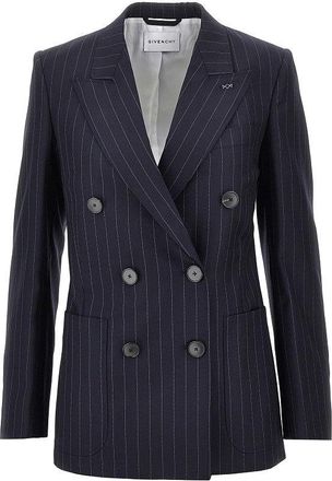 Givenchy Pin-striped wool double-breasted jacket Woman 36