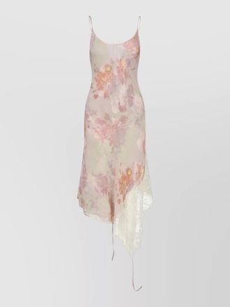 Diesel knee length dress floral lace straps