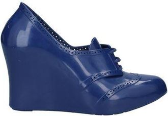 Melissa Troupe Herchcovitch Wedge Heel Lace-Up Shoes for Women, Blue