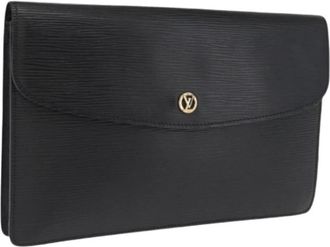 Louis Vuitton Pre-owned Clutches, female, Black, Size: ONE SIZE Pre-owned Leather Clutch