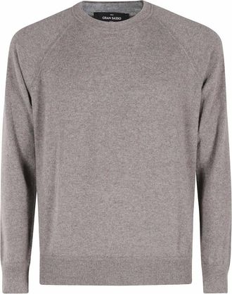 Gran Sasso Truien & Vesten, Heren, Bruin, 3Xl, Kasjmier, Girocollo Cachemire