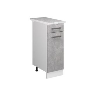 Vicco Mueble Bajo Universal R-line, Hormig&oacute;n, 30 Cm Con Caj&oacute;n, Con Encimera