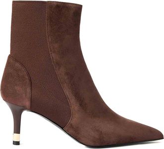 Furla Aria Ankle Boot in Chocolate Suede