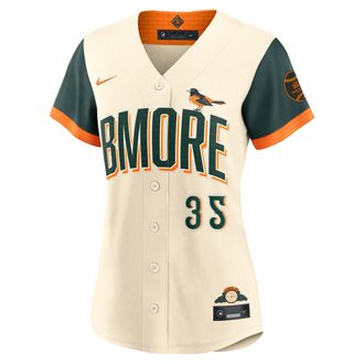 Nike Adley Rutschman Baltimore Orioles City Connect Nike Womens MLB Stadium Jersey in Brown | RW260H3GOL9-WDN