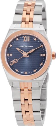 Ferragamo Vega New Quartz Diamond Blue Dial Ladies Watch SFKJ00824