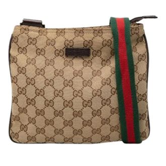 Gucci Pre-owned Cross Body Bags, female, Beige, Size: ONE SIZE Pre-owned Canvas Crossbody Bag