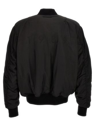 1989 STUDIO Padded Nylon Bomber Jacket - Black
