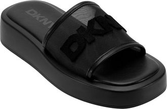 DKNY Orion Logo Mesh Platform Slide