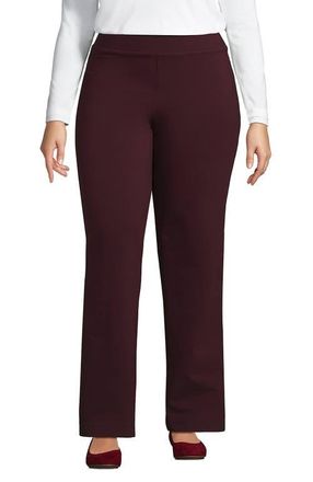 Lands End Starfish Mid Rise Straight Leg Pants in Lush Burgundy at Nordstrom, Size 1X