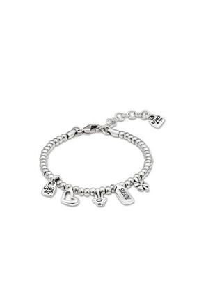 UNOde50 Sterling silver-plated beaded bracelet with charms at Nordstrom, Size Small
