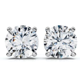 Pompeii3 1Ct TW Round Diamond Studs 14k Gold Lab Grown