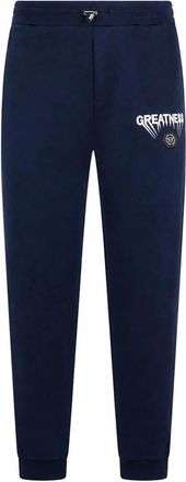 Philipp Plein Fleece Joggers Greatness - Heren - Sweatpants - Blauw - M - Katoen - Broeken