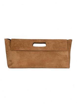 Jeffrey Campbell Womens Toolbox Clutch In Tan Suede