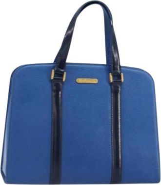 Burberry Pre-owned Handbags, female, Blue, Size: ONE SIZE Pre-owned Hand Bag