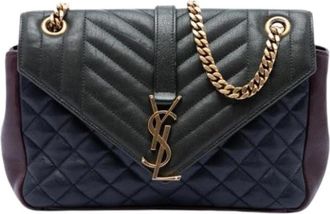 Saint Laurent Pre-owned Quilted Tricolor Shoulder Bag - Dames - Vintage Schoudertas - Veelkleurig - ONE Size - Leer - Vintage