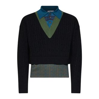 Dries Van Noten Truien & Vesten, Heren, Zwart, M, Katoen, Dries Van Noten Truien