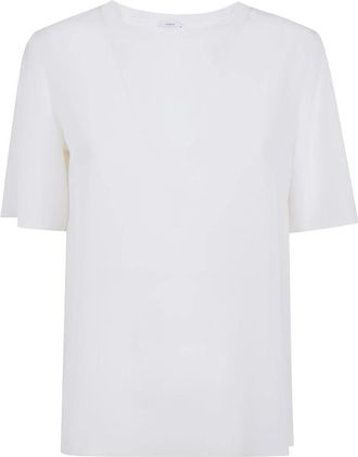 Joseph Nieuwe Rubin Crepe de Soie Top - Dames - Blouses - Wit - M - Nylon - Overhemden