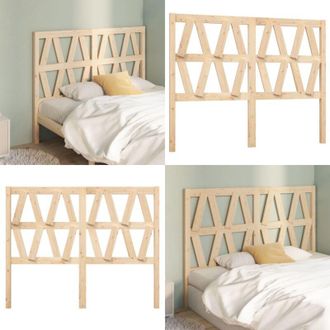 vidaXL Testiera per Letto 141x4x100 cm in Legno Massello di Pino - Testiera in legno massello - Testiera per letto con design a doghe