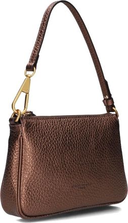 Gianni Chiarini Tassen, Dames, Bruin, ONE Size, Wol, Bronzen Schoudertas Brooke 8750