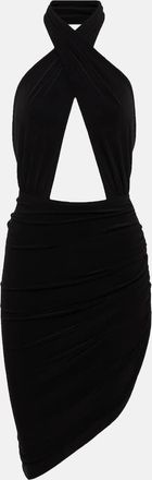 Norma Kamali Halterneck asymmetric minidress