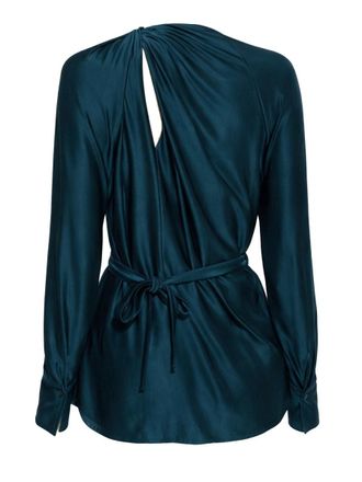 Victoria Beckham Draped Viscose Blouse - Black