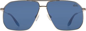Quiksilver Aviator Mens Shiny Gold Blue Polarized QS3009 Metal - One Size