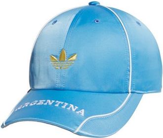 adidas Argentina Adjustable Satin Terrace Hat in Blue Burst/white at Nordstrom
