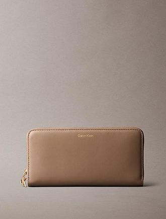 Calvin Klein Monogram Hardware Long Zip Wallet