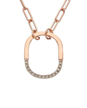 Meshmerise 18K Over Silver 0.20 Ct. Tw. Diamond Necklace