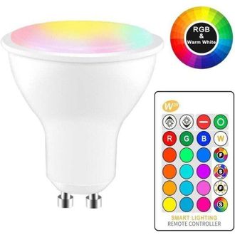 OEM Lampadina Led Rgbw Da 5w Gu10 Con Cambio Colore, Illuminazione Ambientale, Modalit&agrave; Flash, Strobo E Dissolvenza, Luci Decorative Per Ktv E Bar + Luce 