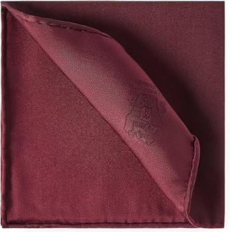Brunello Cucinelli Solomeo Embroidered Silk Pocket Square