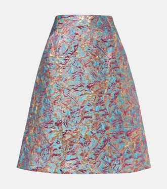 Dries Van Noten Brocade midi skirt