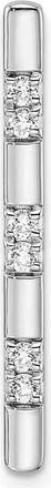 Diamond2Deal 14K White Gold Lab Grown Diamond Chain Slide Pendant (0.13ct, VS, G-H)