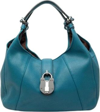 Loewe Pre-owned Shoulder Bags, female, Blue, Size: ONE SIZE Pre-owned Hobo Bag