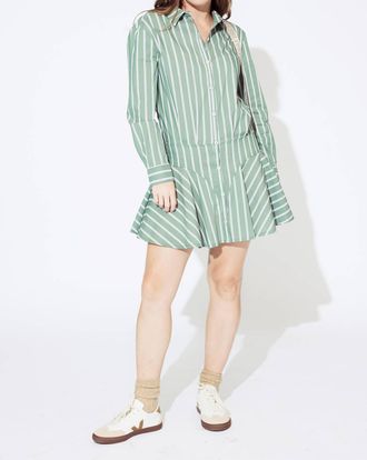 Saylor Naeem Stripe Shirtdress In Juniper