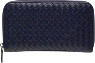 Bottega Veneta Pre-owned Wallets, female, Blue, Size: ONE SIZE Pre-owned Leather Wallet