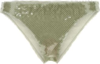 Prada Green Embellished Bikini Bottom Swimwear