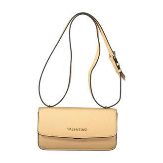 Valentino Shoulder Bags, female, Beige, Size: ONE SIZE Adjustable Shoulder Strap Handbag with External and Internal Pockets