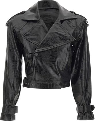 Twentyfourhaitch Bulut Jas - Dames - Leren en Su&egrave;de Jassen - Zwart - XL - Leer - Jassen