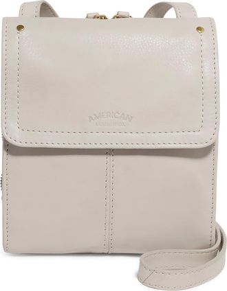 American Leather Co. Kansas Foldover Crossbody Bag in Ecru Smooth at Nordstrom Rack