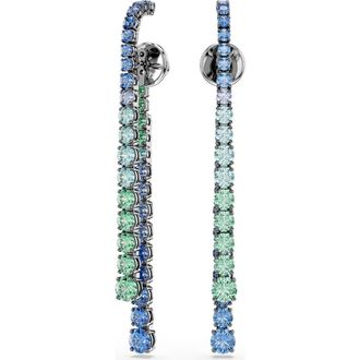 Swarovski Matrix Crystal Linear Drop Earrings in Silver/Multi at Nordstrom