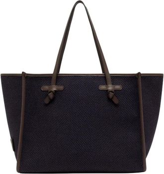 Gianni Chiarini Marcella Tote Bag - Dames - Shoppers - Blauw - ONE Size - Wol - Tassen