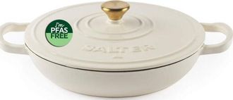 Salter Cacerola De Hierro Fundido Poco Profunda Salter Bw13772c Chester De 2,8 L Y 30 Cm, Color Crema
