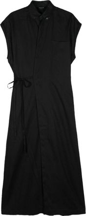 Fabiana Filippi linen maxi dress - women - Linen/Flax - 42 - Black